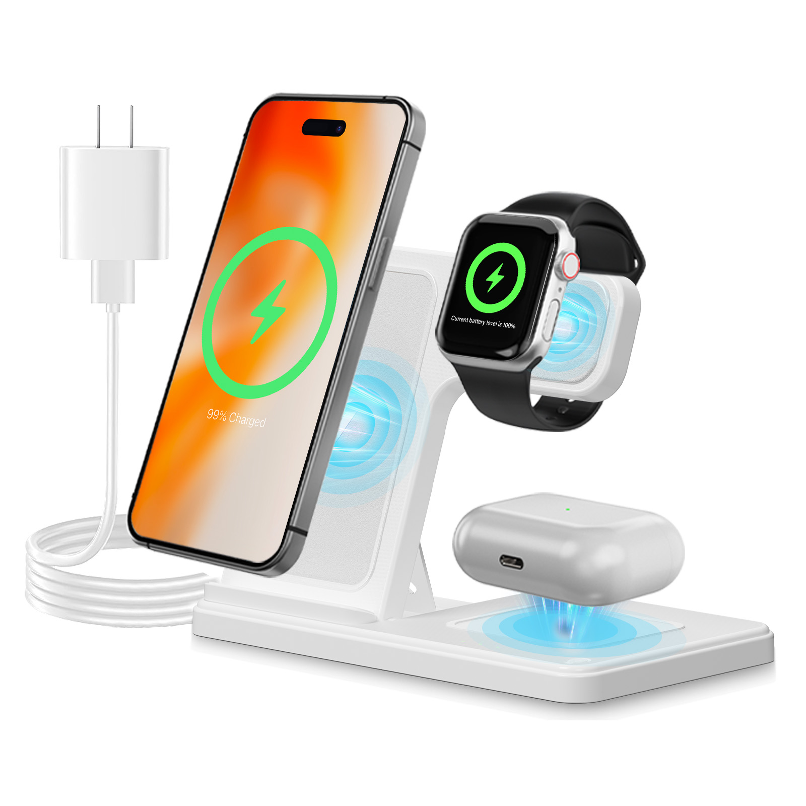 Watch 7 Smartwatch Iphone - 15W Magnetic Wireless Charger Stand Foldable