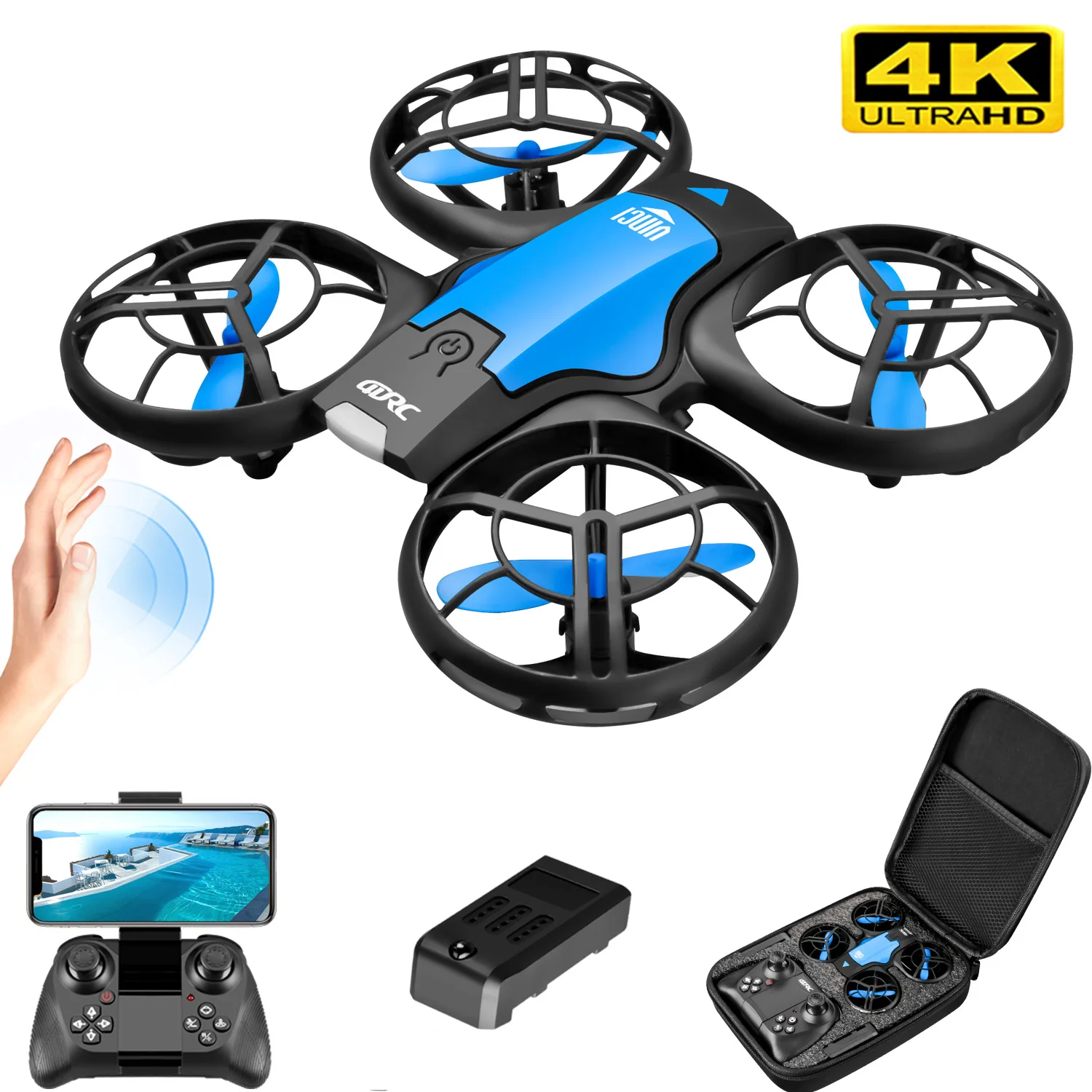 Hybrid Smartwatch - V8 New Mini Drone 4k profession