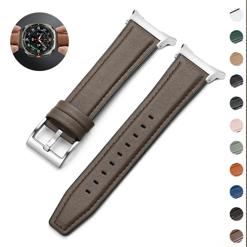 Hybrid Smartwatch - Leather Silicone Hybrid strap for Samsung