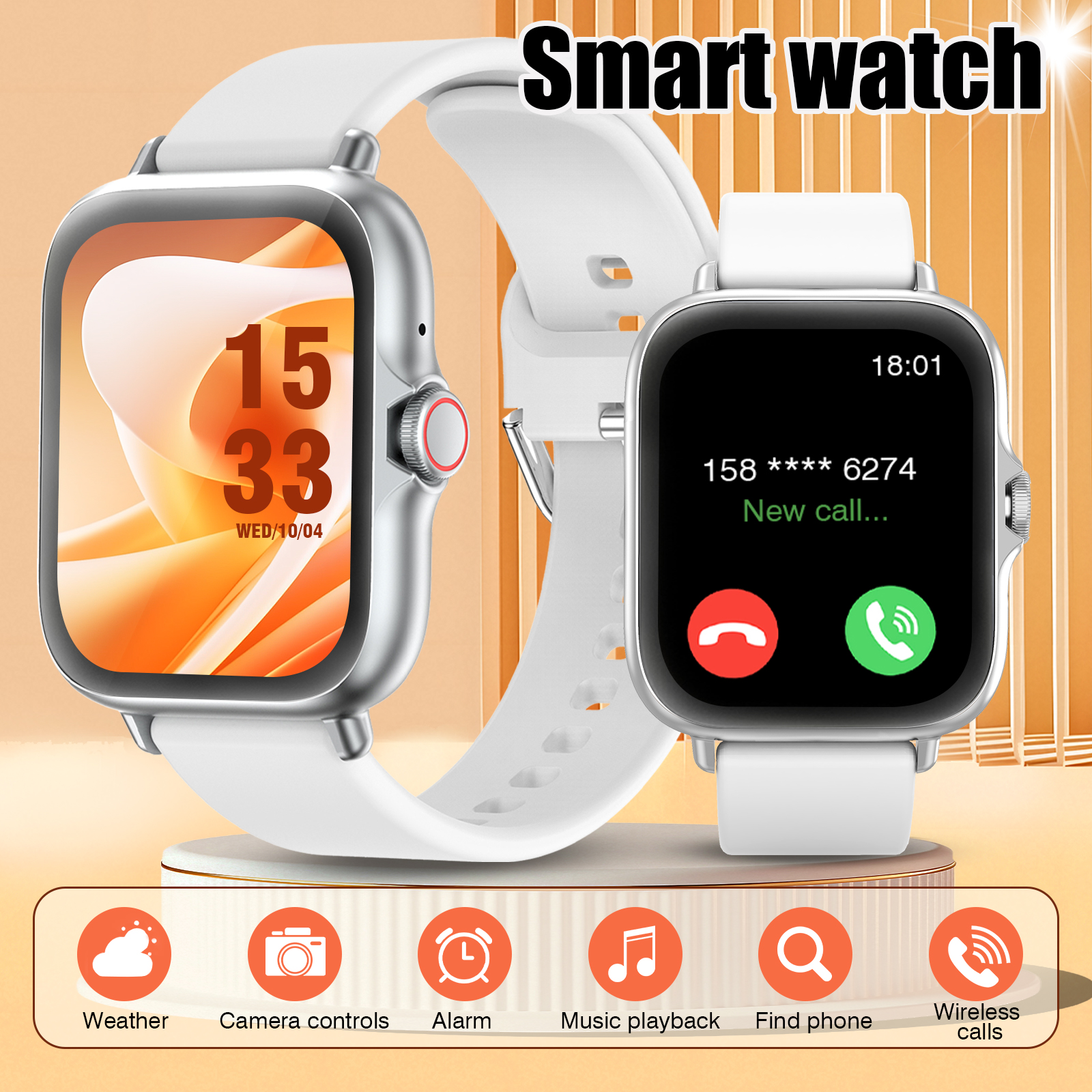 Smartwatch Iphone Watch For Men - Smart Watch, Wireless Call/Dial, Multiple APP