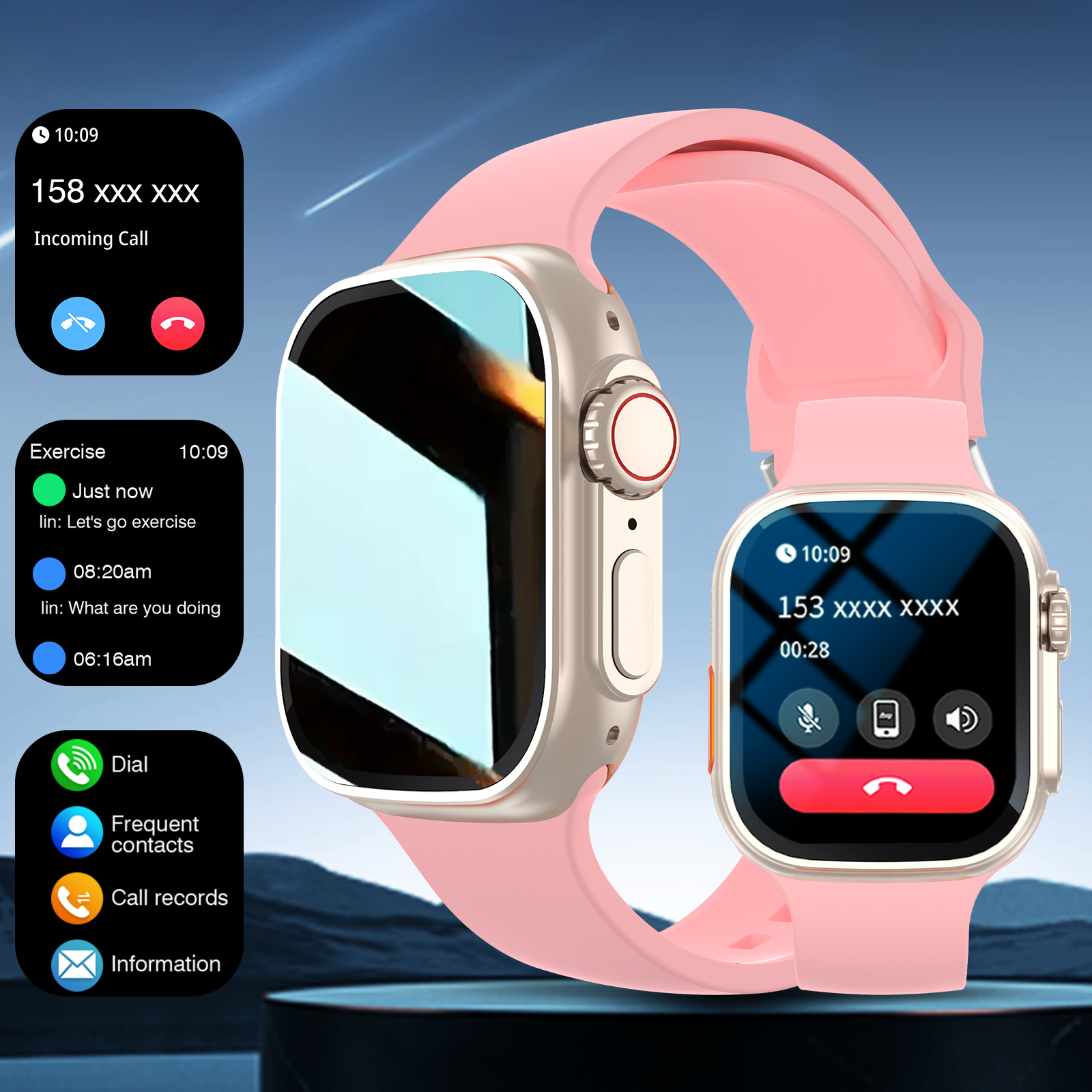 Watch 7 Smartwatch Iphone - New Smart Glasses,answering Calls,Weather Forecast, Sleep,Music
