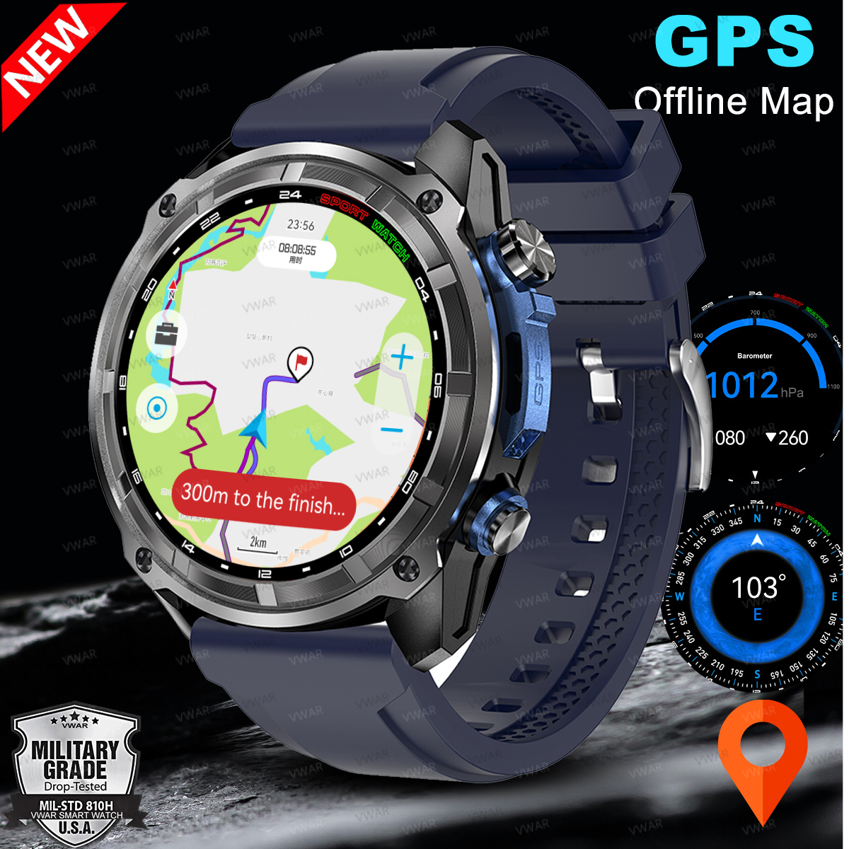 Watch Vs Smartwatch - VWAR Offline Maps Smart Watch Built-in