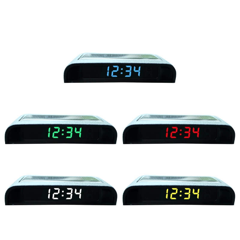 Solar Powered Watch - Automobile Solar Powered Clock with Night