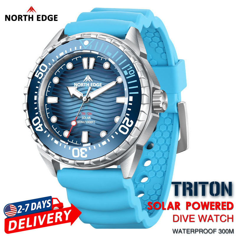 Solar Powered Watch - NORTH EDGE 2025 New TRITON Solar