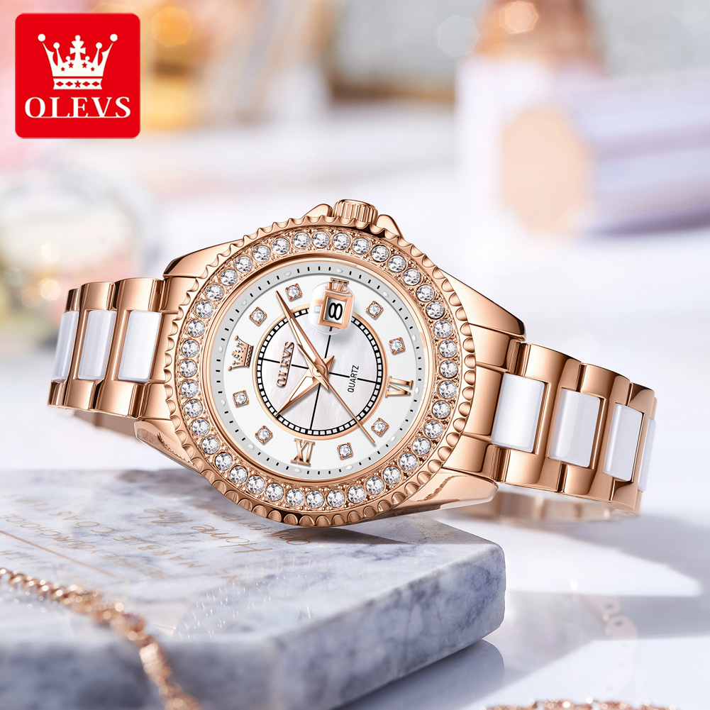 OLEVS 3685 Luxury Women's Watc - Luxury Ceramic Watch ulasan dan harga