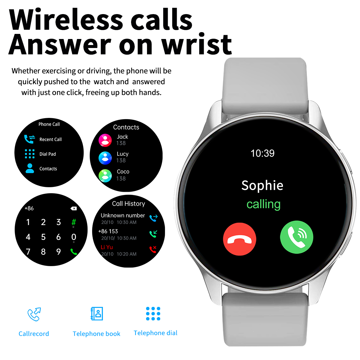 Smart Watch, Wireless Call/Dia - Smartwatch Iphone Watch For Men ulasan dan harga