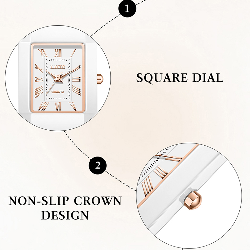 LIGE Watch women's wristwatch  - Luxury Ceramic Watch ulasan dan harga