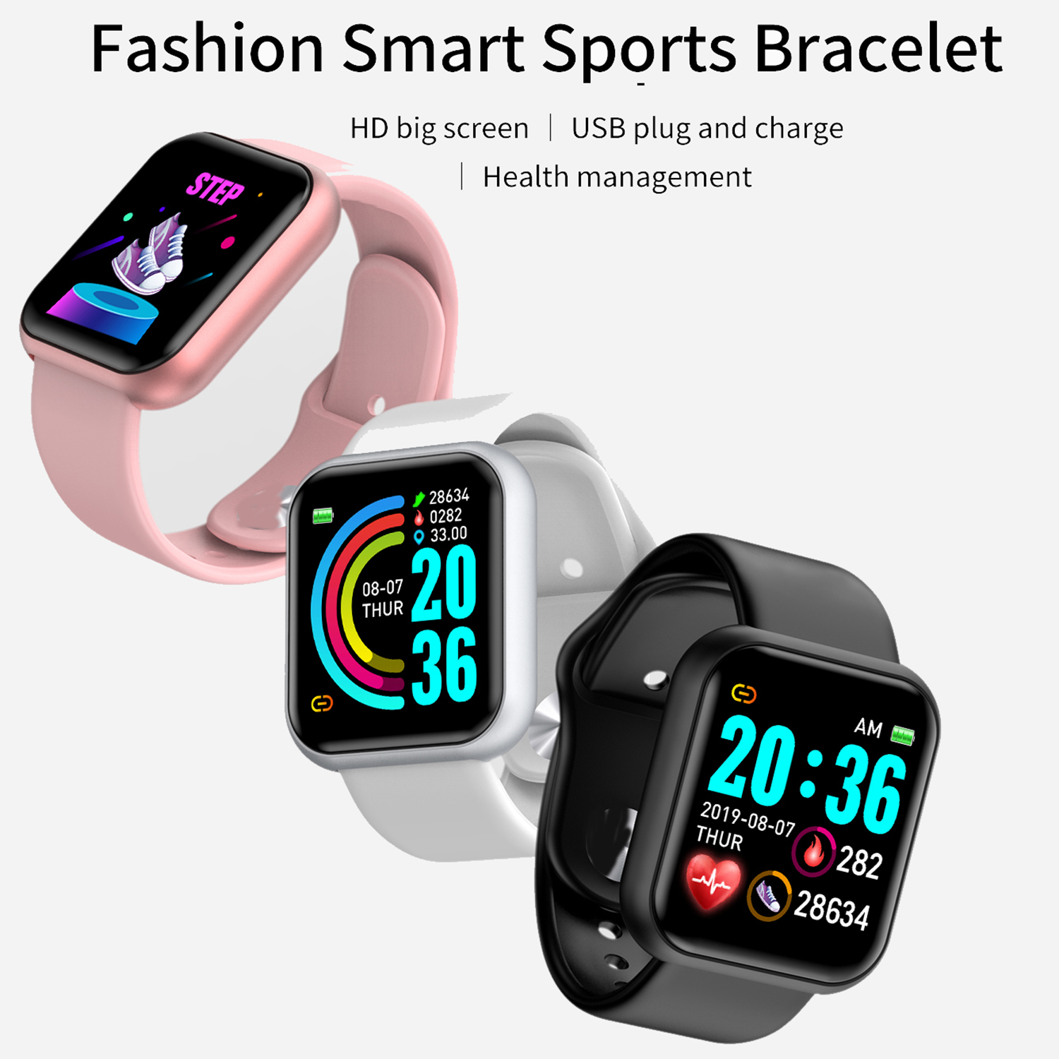 Sports Smartwatch Women Bracel - Watch Smart Y68 ulasan dan harga
