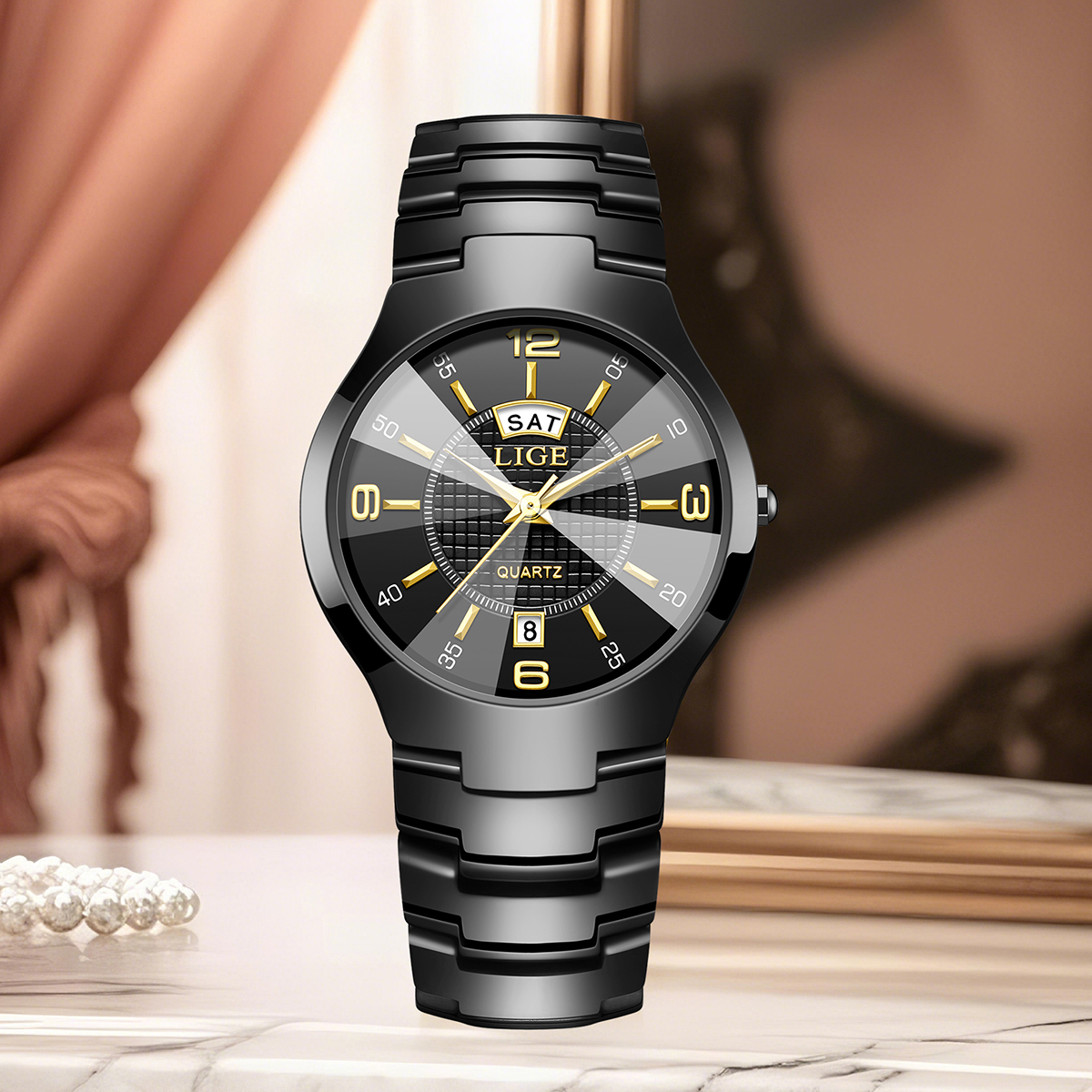 LIGE Fashion Elegant Women's W - Luxury Ceramic Watch ulasan dan harga