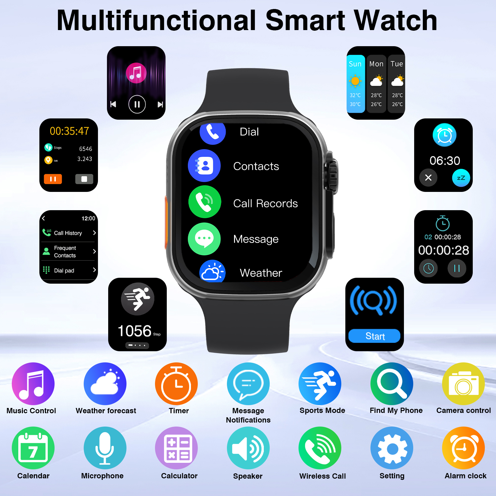 2026 New HD Full-Touch Smart W - Watch 7 Smartwatch Iphone ulasan dan harga