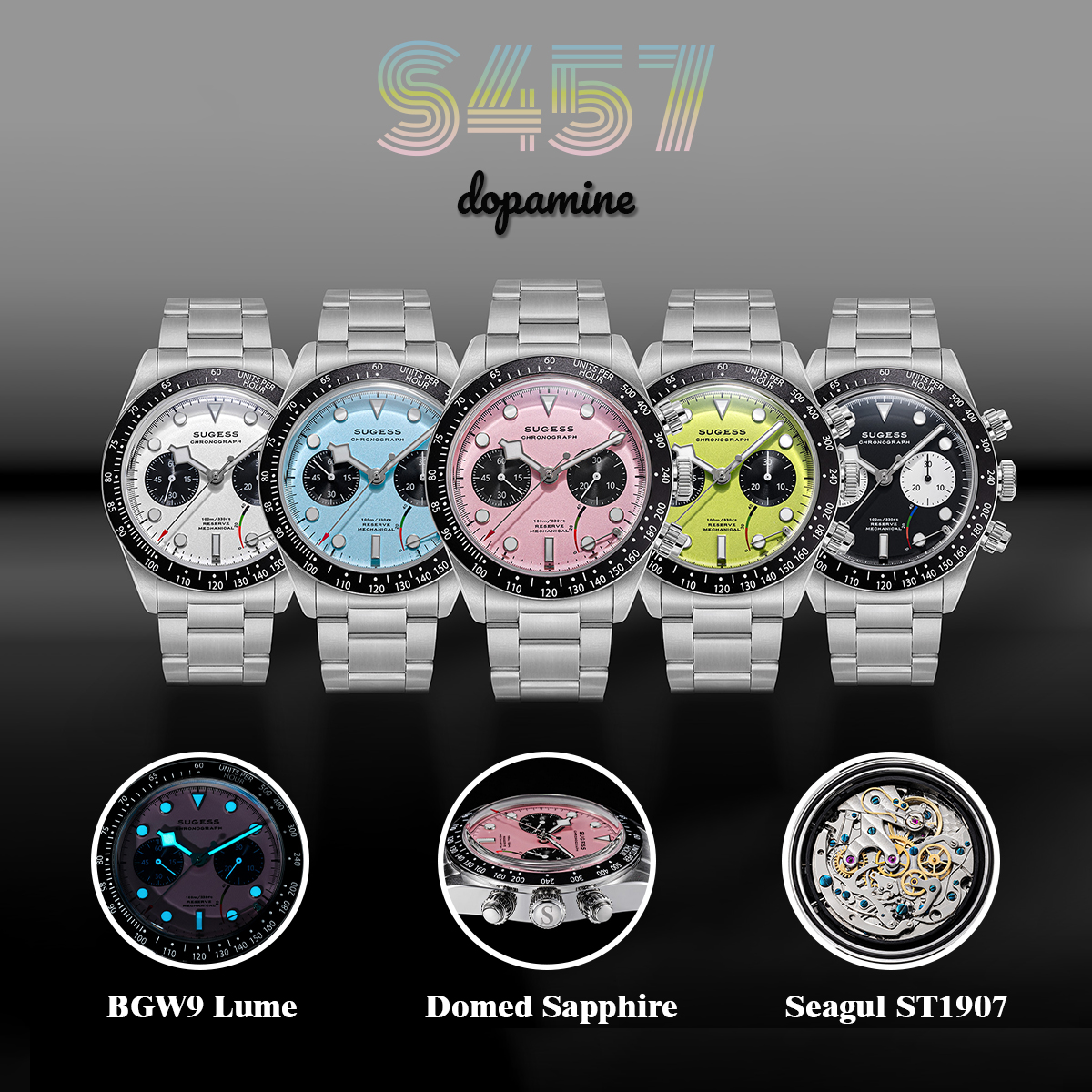 Sugess Chronograph Men Watch O - Diesel Watches Smartwatch ulasan dan harga