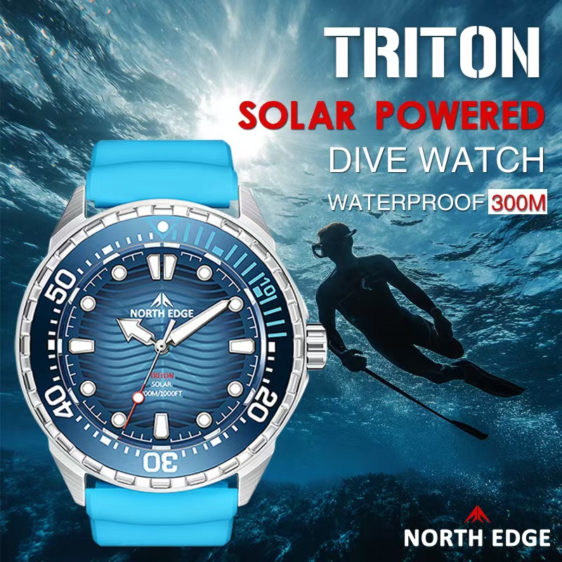 Stainless Steel Diving Watch S - Solar Powered Watch ulasan dan harga