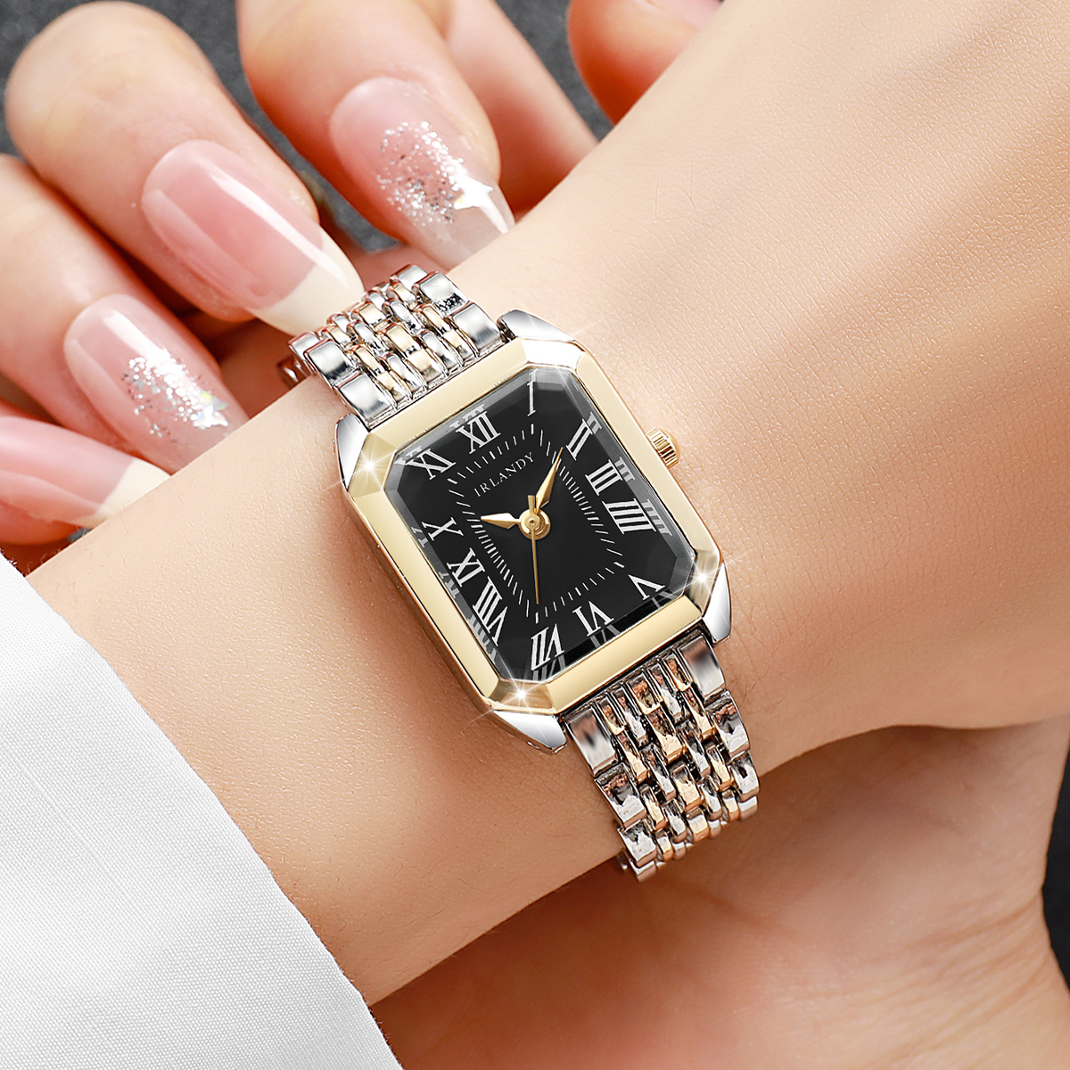 2PCS Elegant Rectangle Roma Di - Ladies Fashion Watch ulasan dan harga