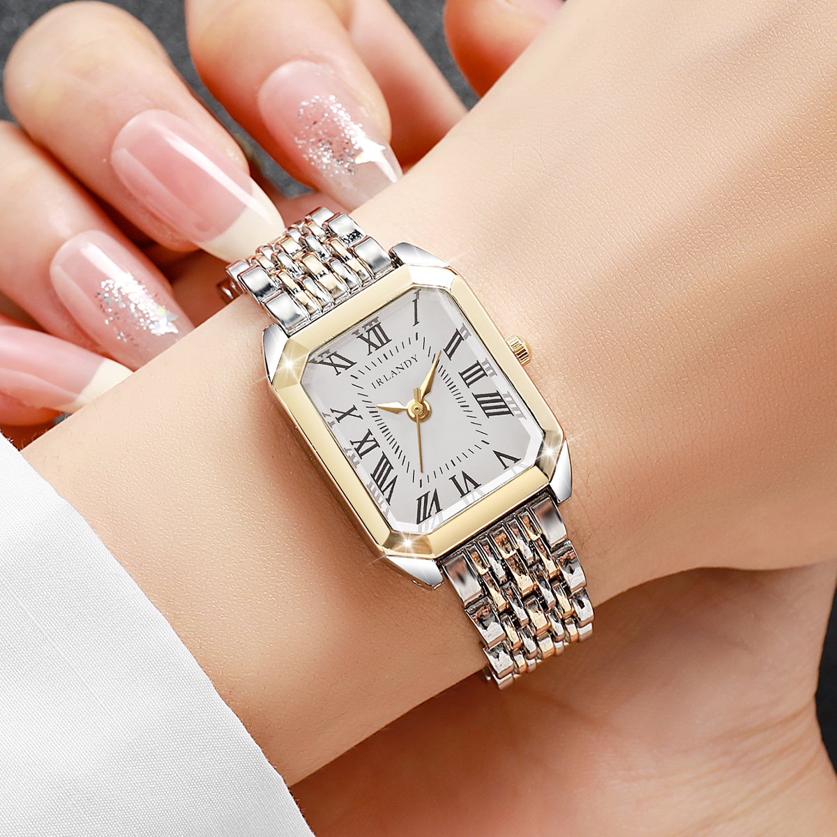 2PCS Elegant Rectangle Roma Di - Ladies Fashion Watch ulasan dan harga