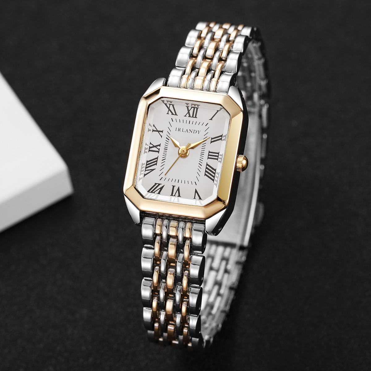 2PCS Elegant Rectangle Roma Di - Ladies Fashion Watch ulasan dan harga