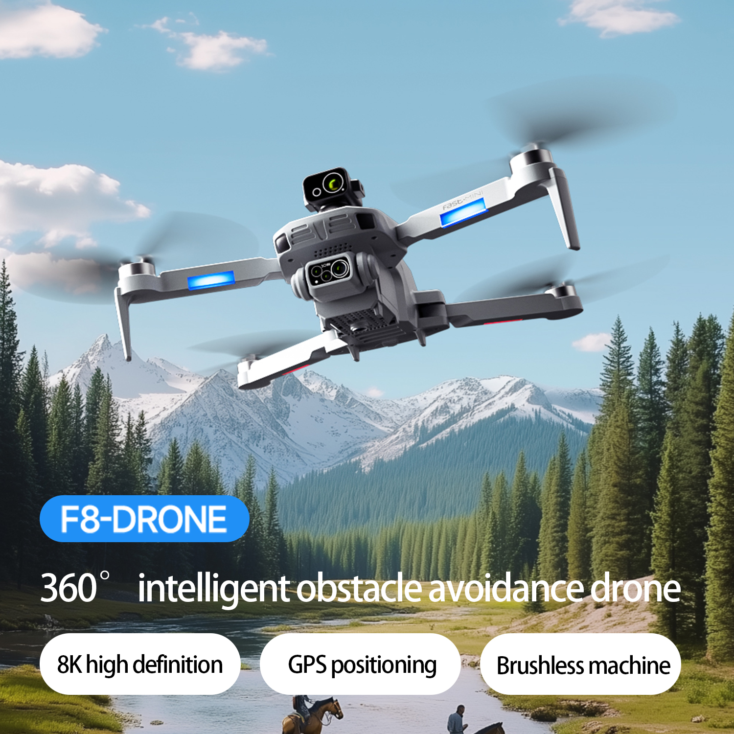 New F8 PRO MAX GPS Drone with  - Hybrid Smartwatch ulasan dan harga