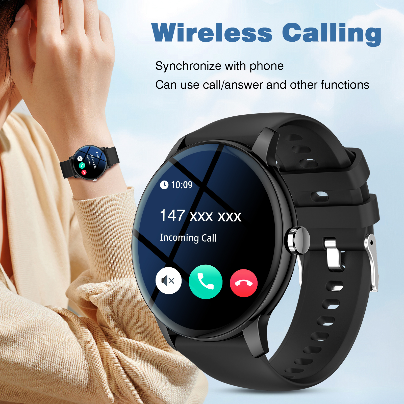 Smart Watch, Wireless Call/Dia - Smartwatch Iphone Watch For Men ulasan dan harga