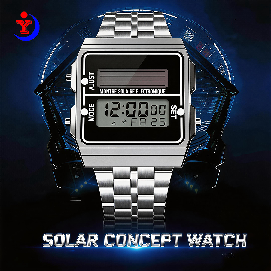 Retro Silver Metal Square Sola - Solar Powered Watch ulasan dan harga