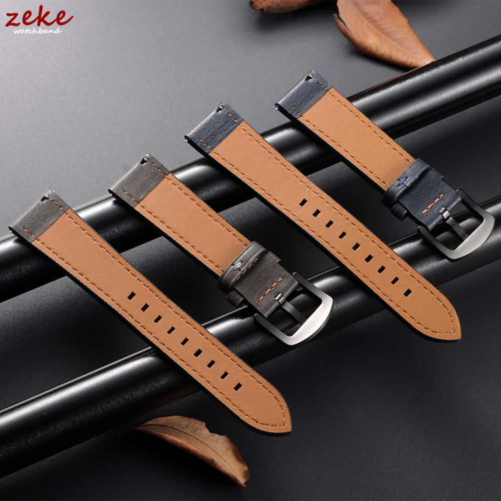 20/22mm Leather Strap Watchban - Omega Watches Smartwatch ulasan dan harga