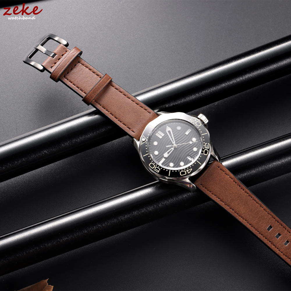 20/22mm Leather Strap Watchban - Omega Watches Smartwatch ulasan dan harga