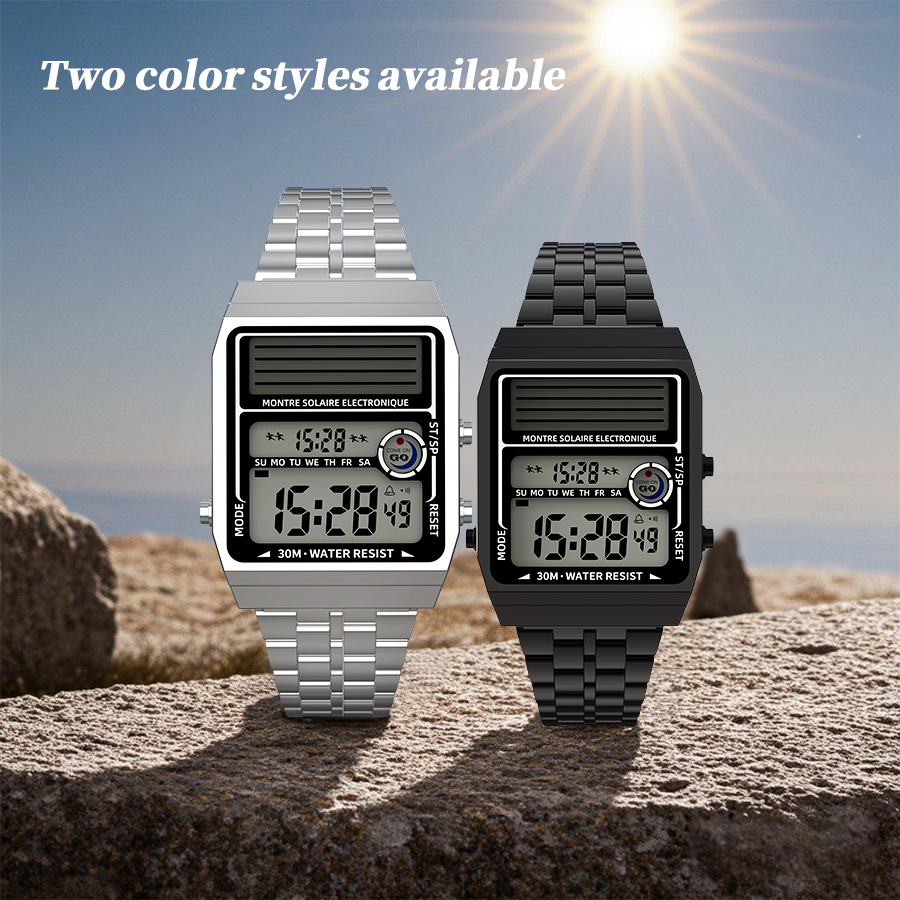 Solar Retro Fashionable Multi- - Solar Powered Watch ulasan dan harga