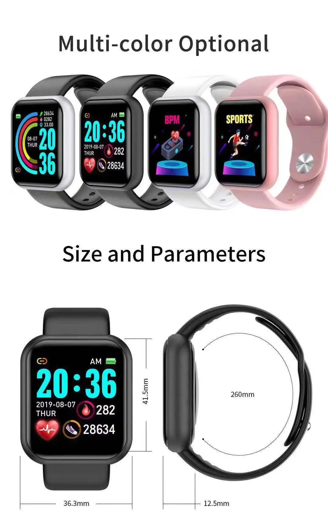 D20 Pro Smart Watch Men Y68 Sm - Watch Smart Y68 ulasan dan harga