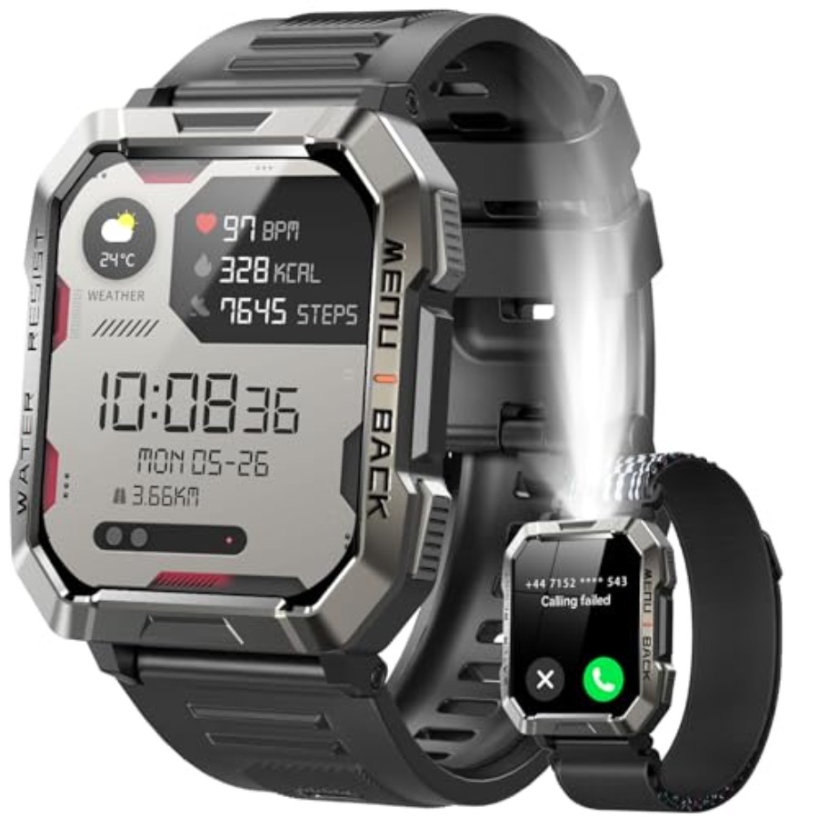 Military Smart Watch for Men A - Smartwatch Iphone Watch For Men ulasan dan harga