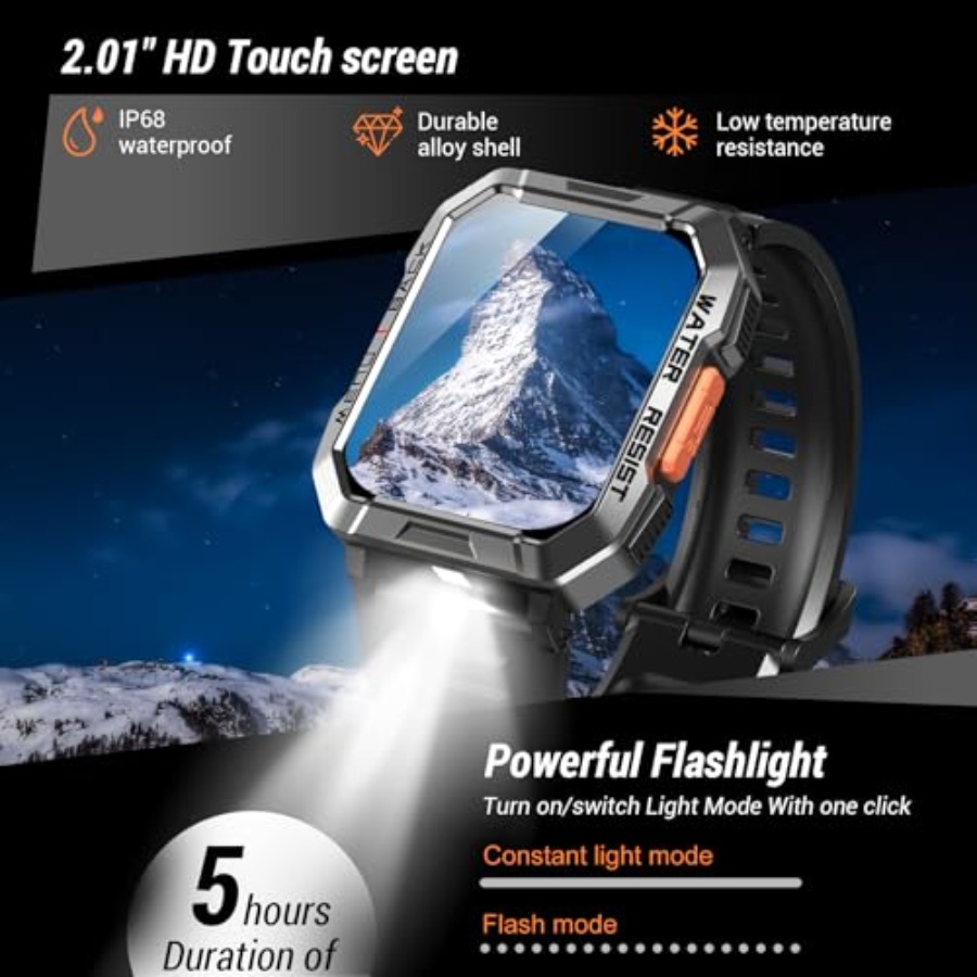 Military Smart Watch for Men A - Smartwatch Iphone Watch For Men ulasan dan harga