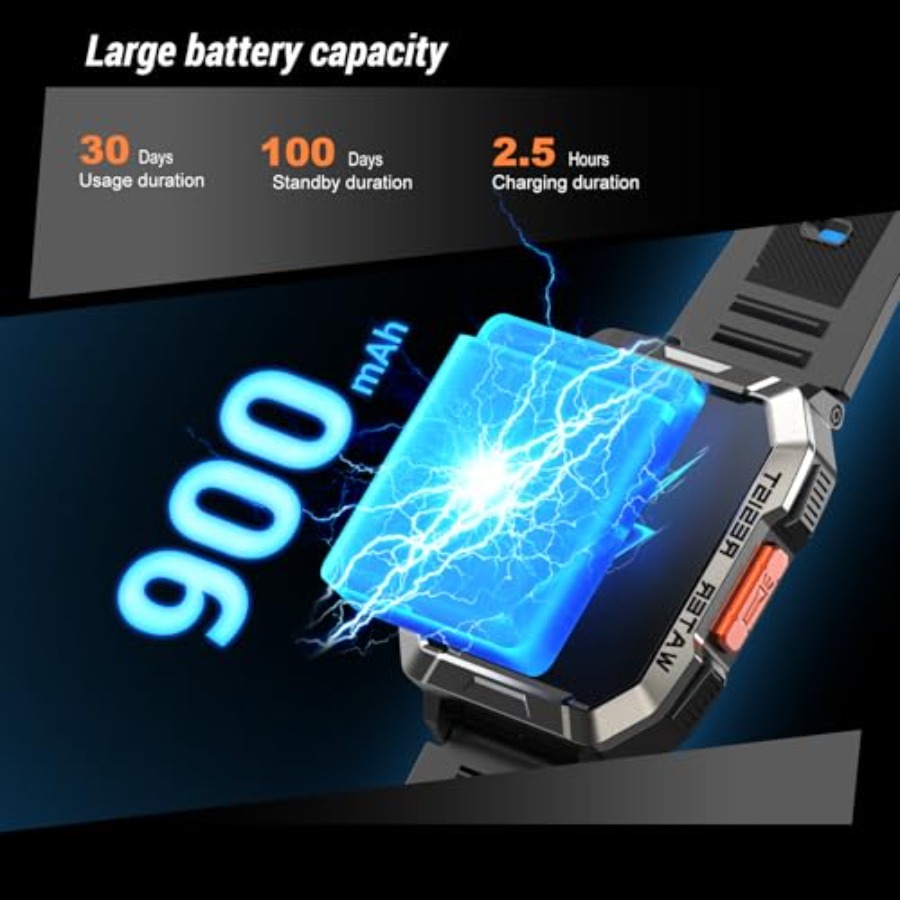 Military Smart Watch for Men A - Smartwatch Iphone Watch For Men ulasan dan harga