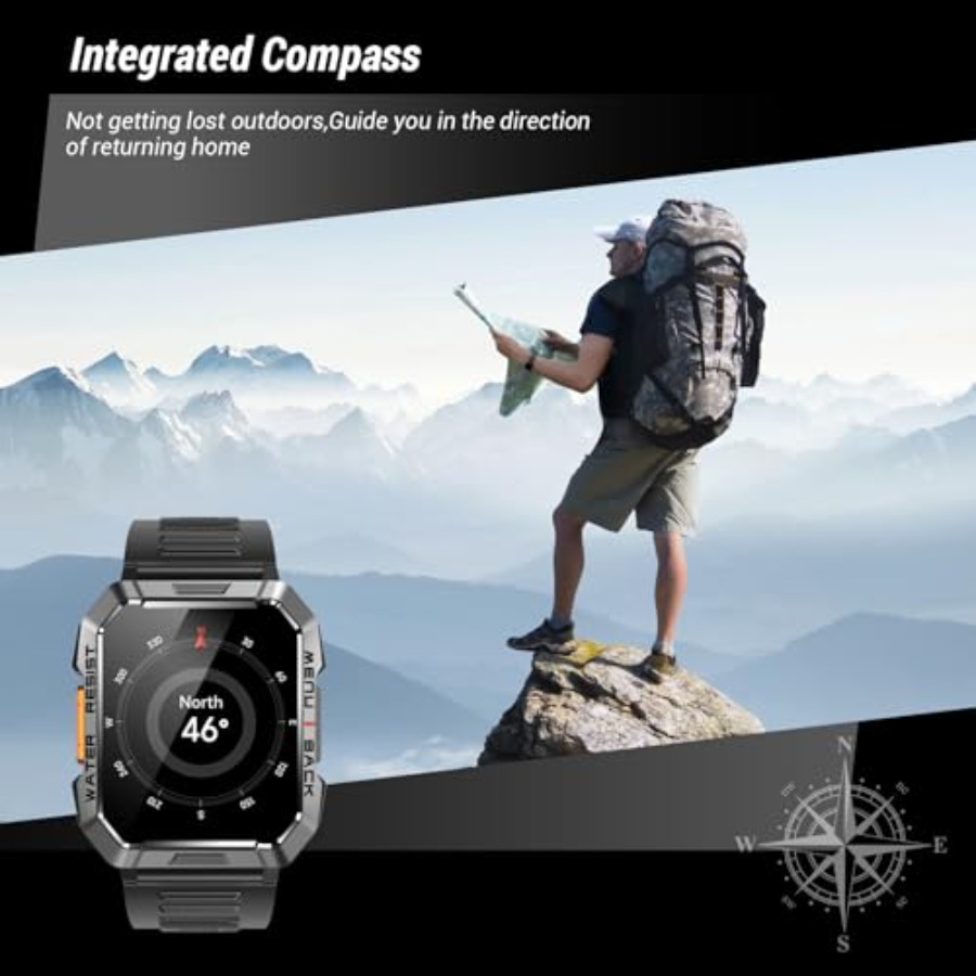 Military Smart Watch for Men A - Smartwatch Iphone Watch For Men ulasan dan harga