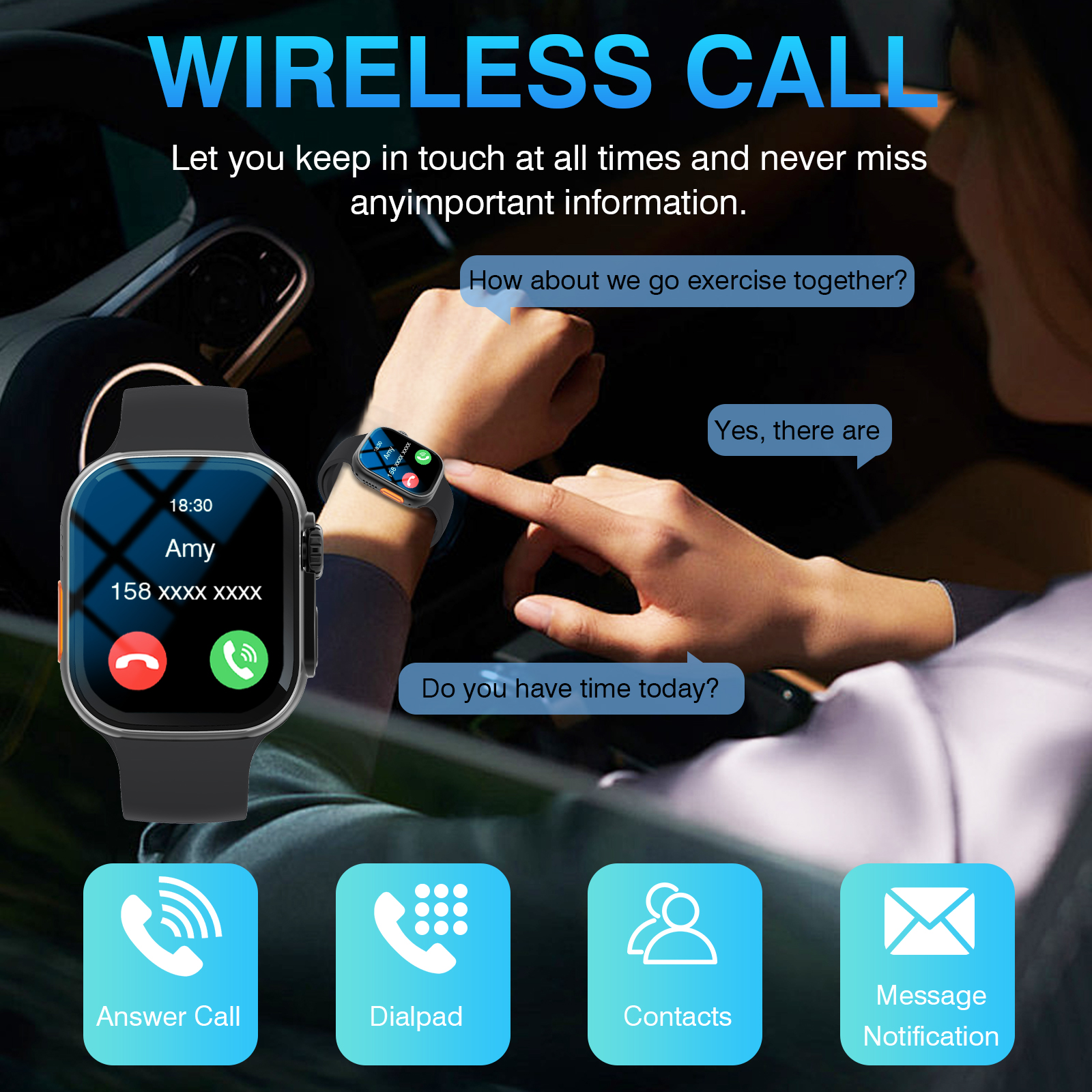 New Smart Glasses,answering Ca - Watch 7 Smartwatch Iphone ulasan dan harga