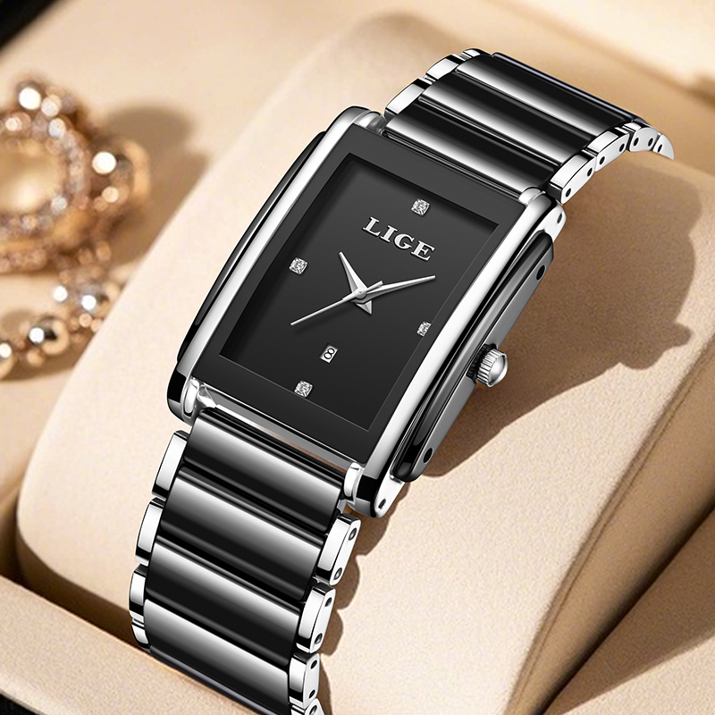 LIGE New Luxury Women Watches  - Luxury Ceramic Watch ulasan dan harga