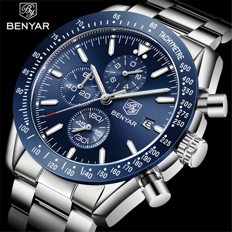 Men Watch BENYAR Top Brand Lux - Smartwatch Branded Watches For Men ulasan dan harga