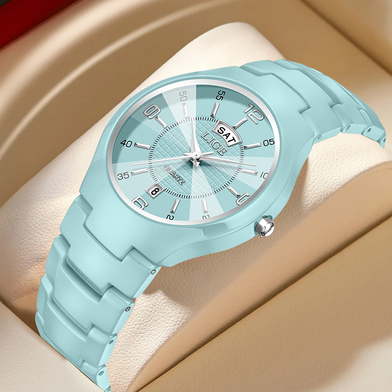LIGE Luxury Elegant Quartz Wom - Luxury Ceramic Watch ulasan dan harga