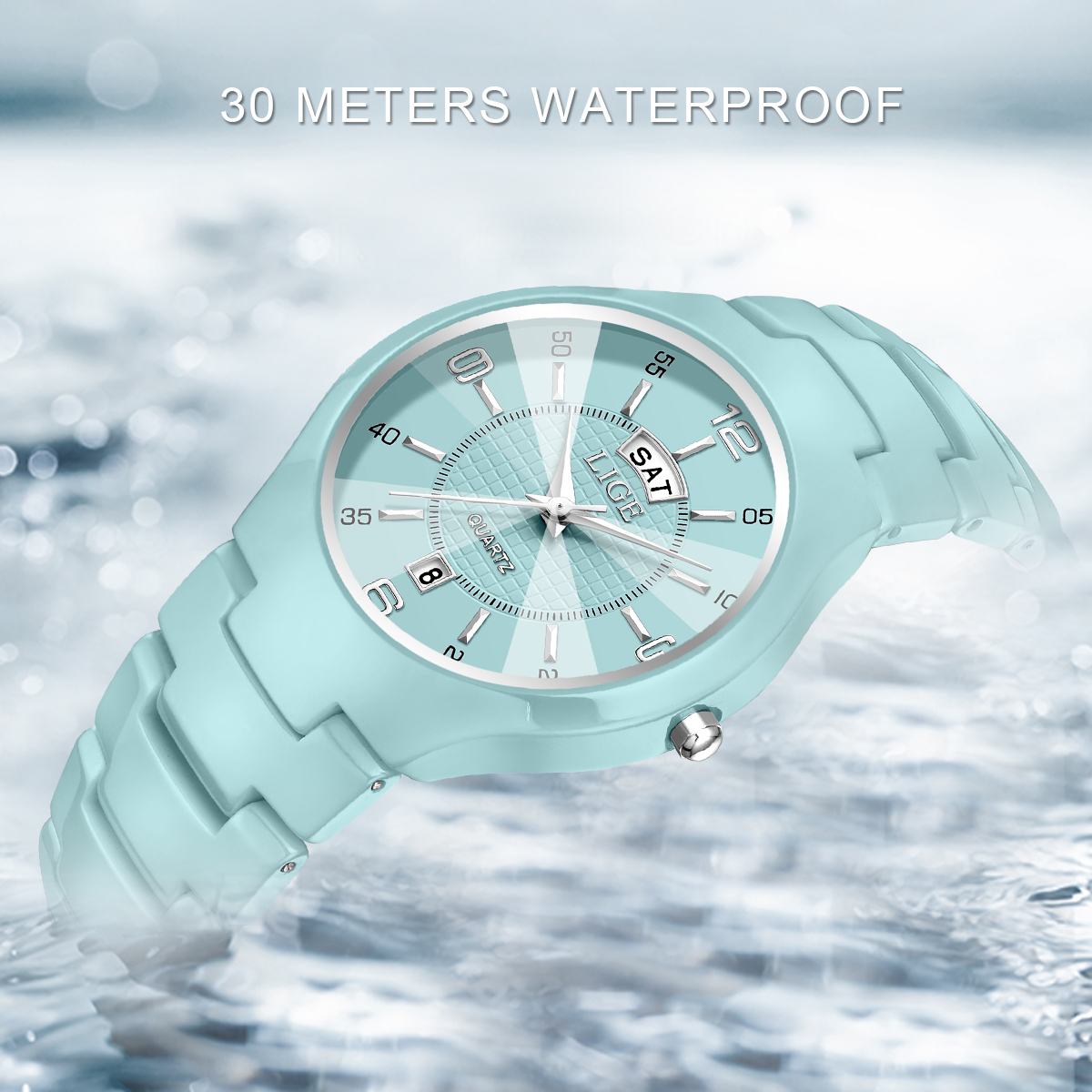 LIGE Luxury Elegant Quartz Wom - Luxury Ceramic Watch ulasan dan harga