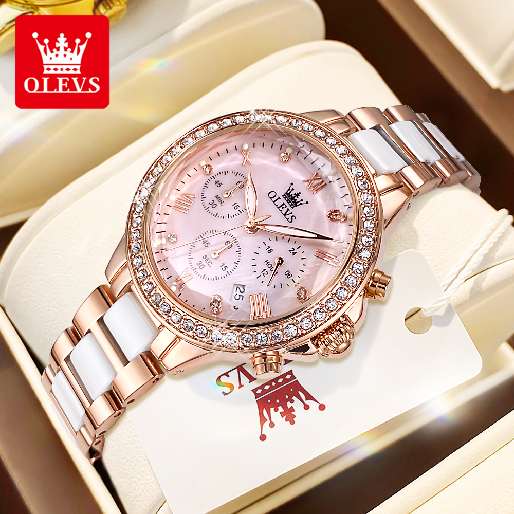 OLEVS 9999 Women Watch Brand O - Luxury Ceramic Watch ulasan dan harga