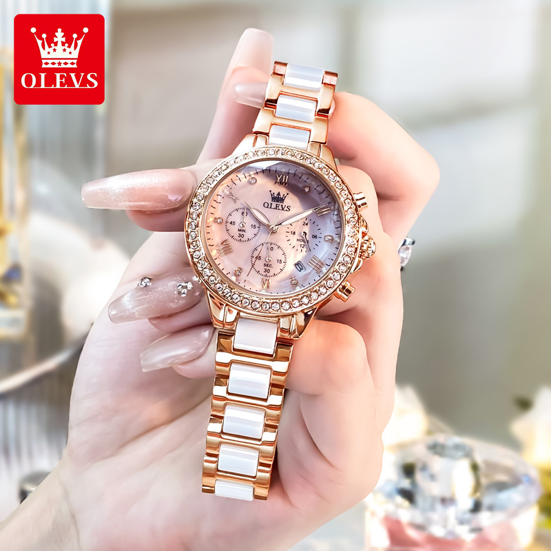 OLEVS 9999 Women Watch Brand O - Luxury Ceramic Watch ulasan dan harga