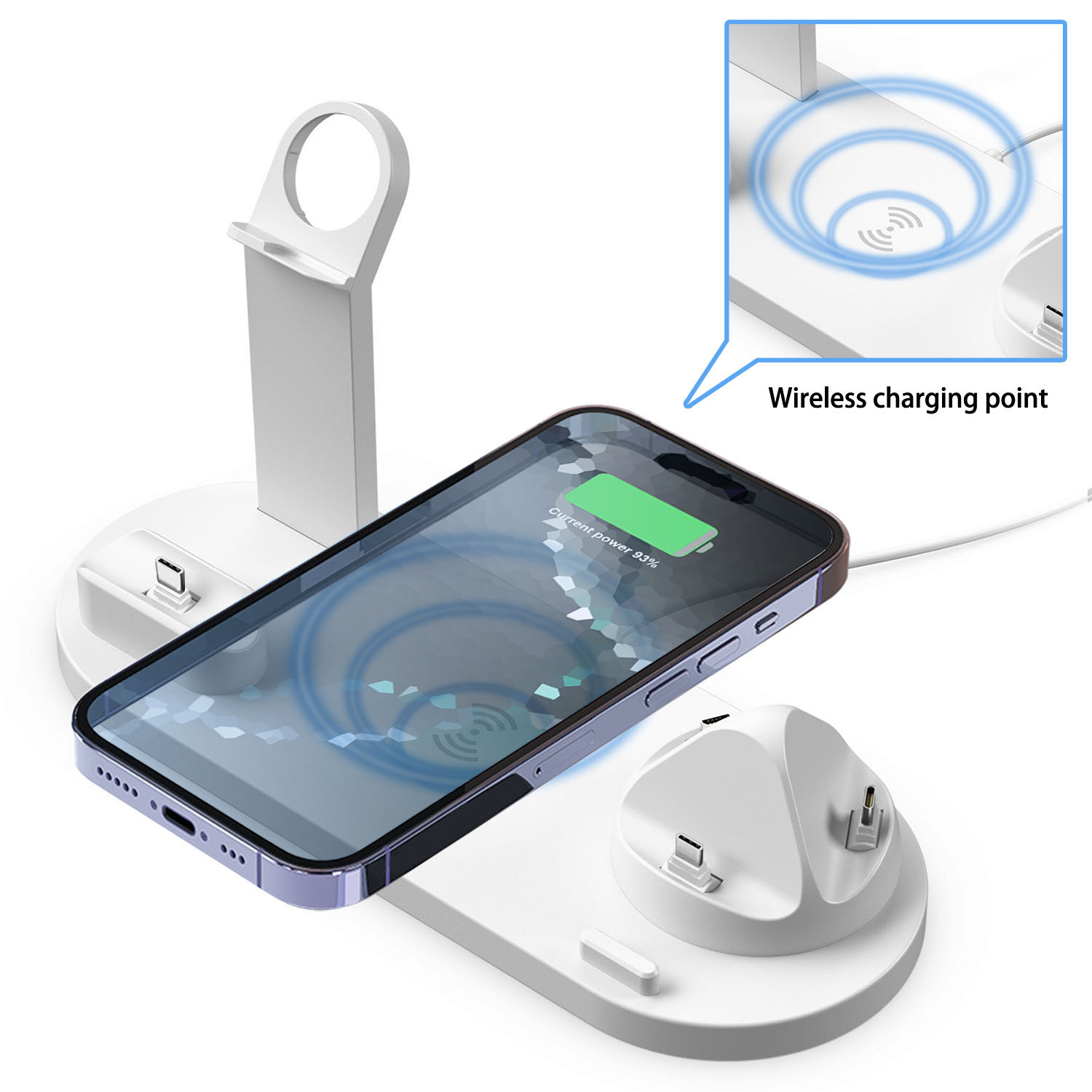 7 in 1 Wireless Chargers Stand - Watch 7 Smartwatch Iphone ulasan dan harga