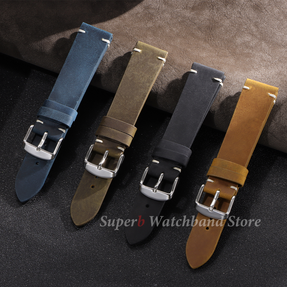Handmade Stitching Cowhide Str - Omega Watches Smartwatch ulasan dan harga