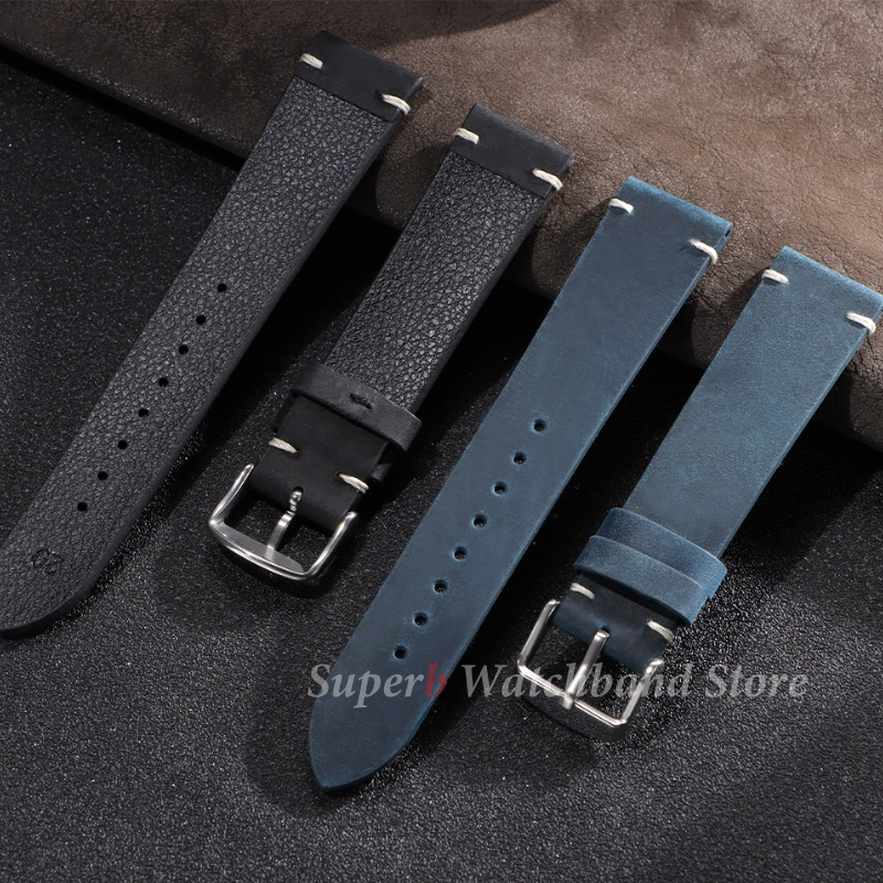 Handmade Stitching Cowhide Str - Omega Watches Smartwatch ulasan dan harga