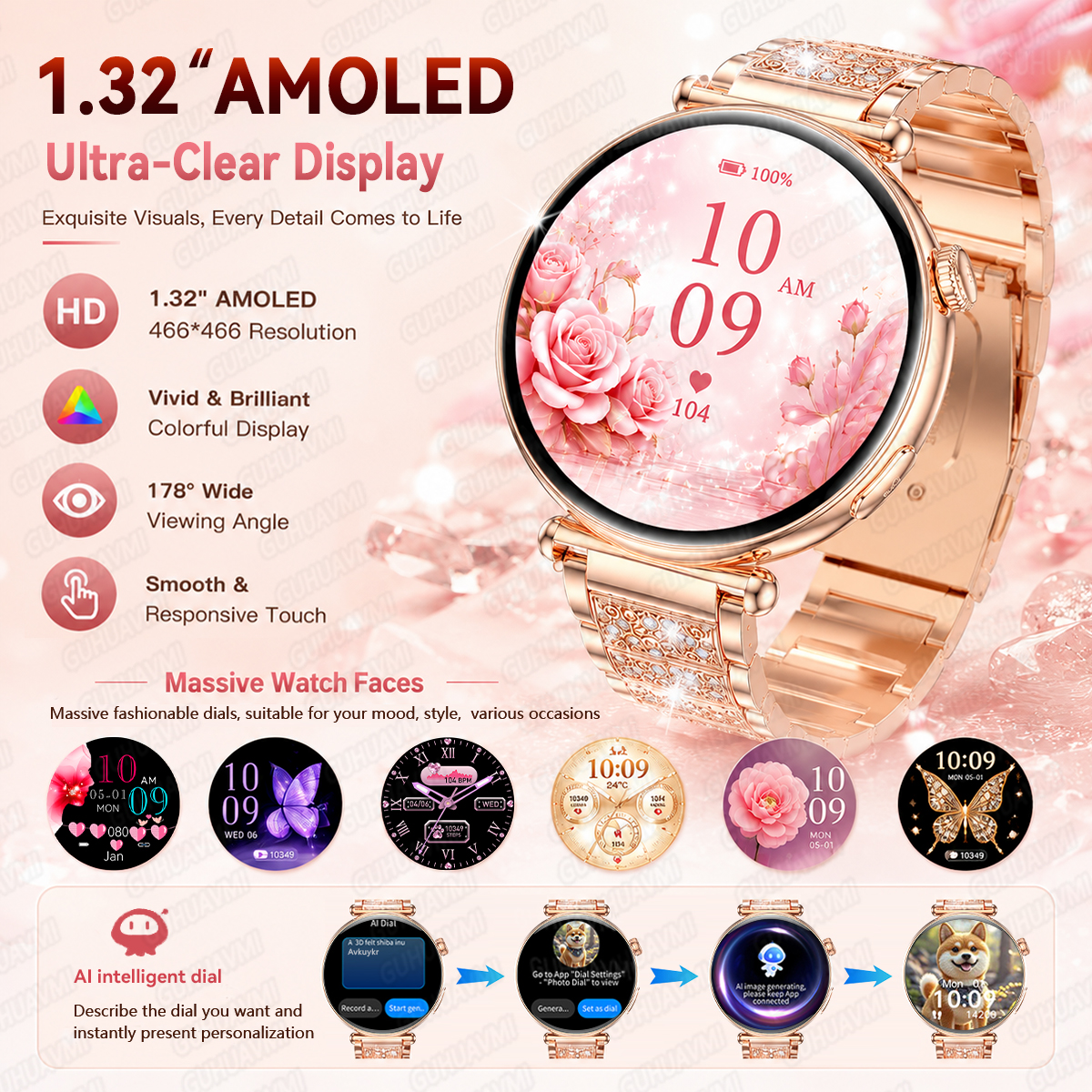 2026 New Women Health SmartWat - Smartwatch Watches For Women With Gps ulasan dan harga