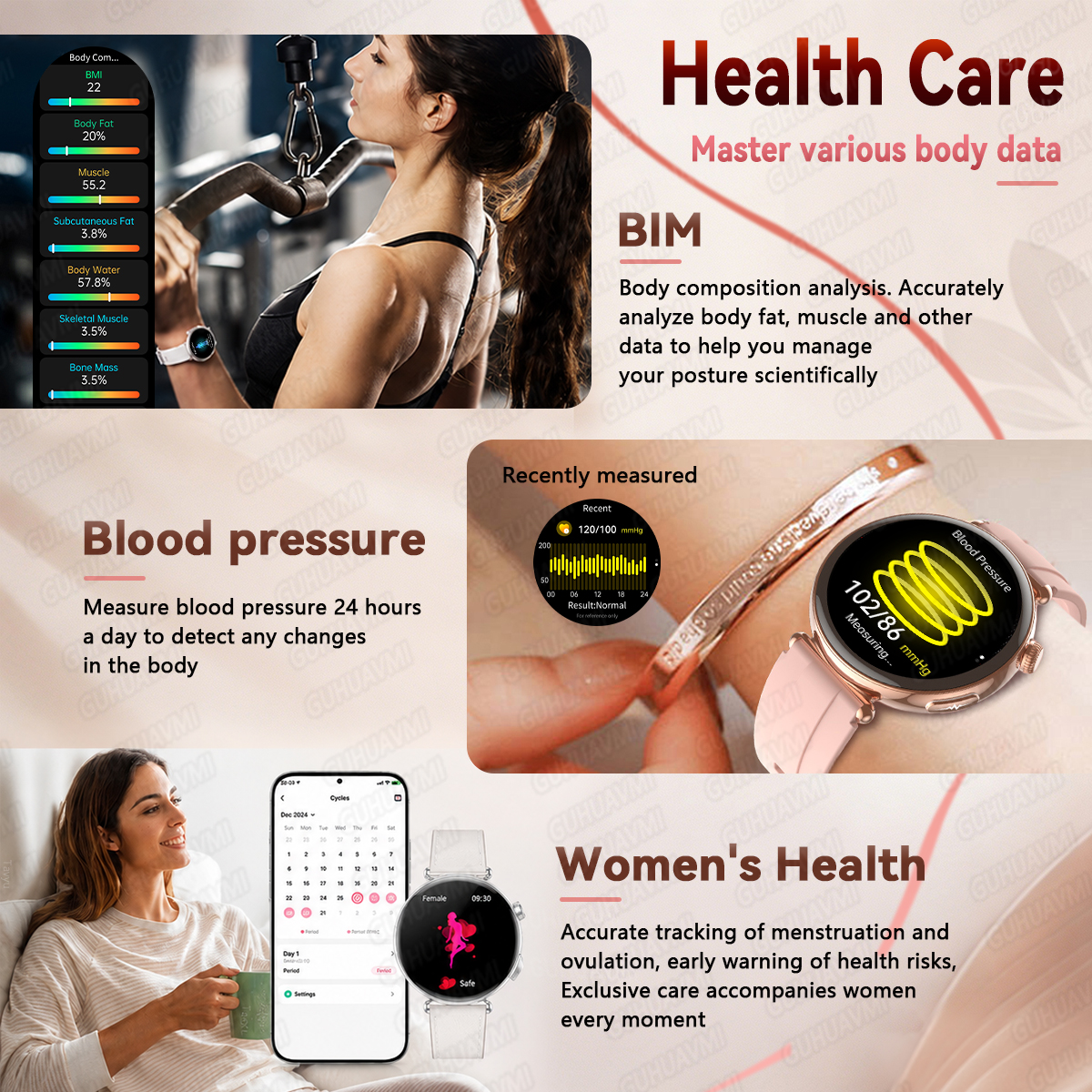 2026 New Women Health SmartWat - Smartwatch Watches For Women With Gps ulasan dan harga
