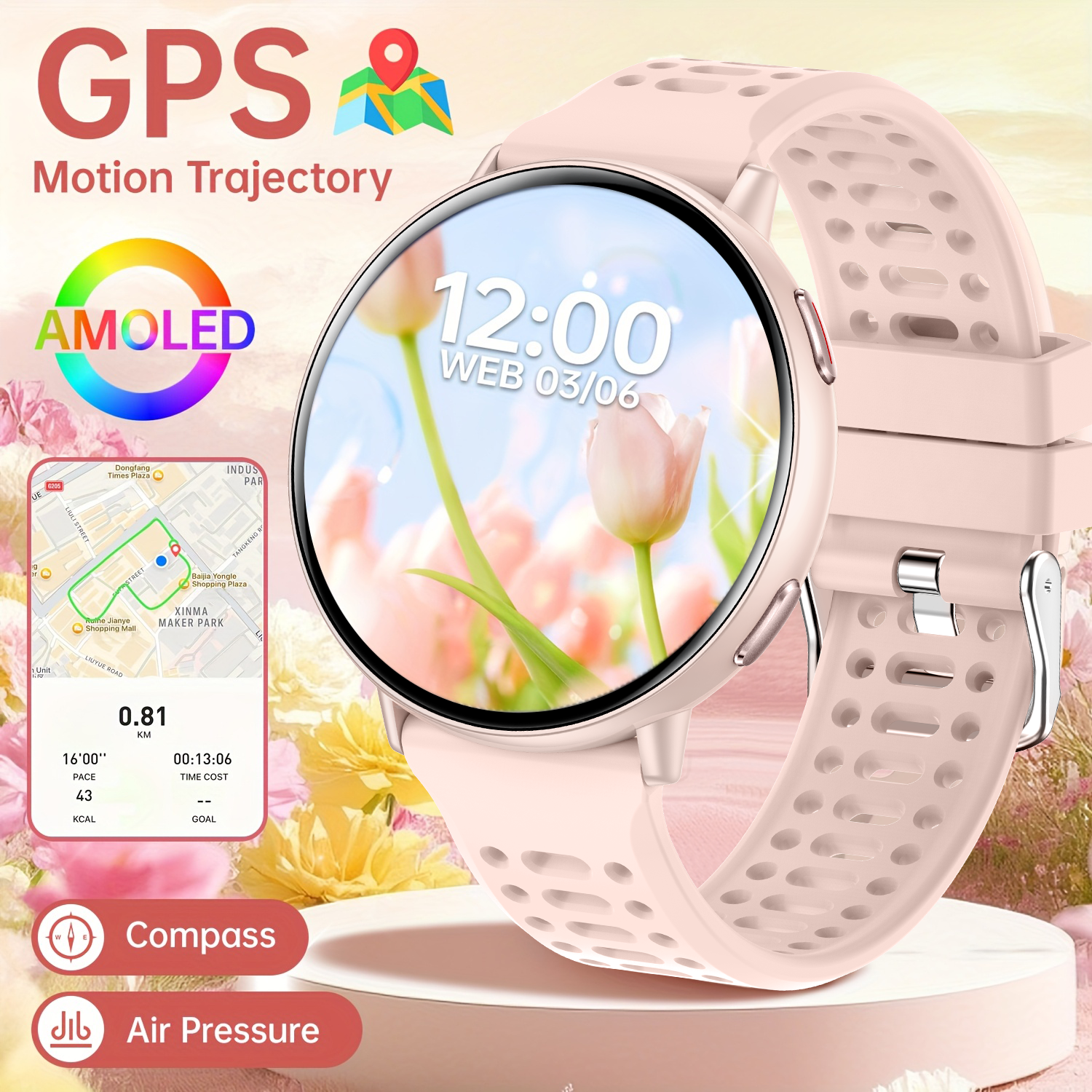 New hot GPS smartwatch 1.43 AM - Smartwatch Watches For Women With Gps ulasan dan harga