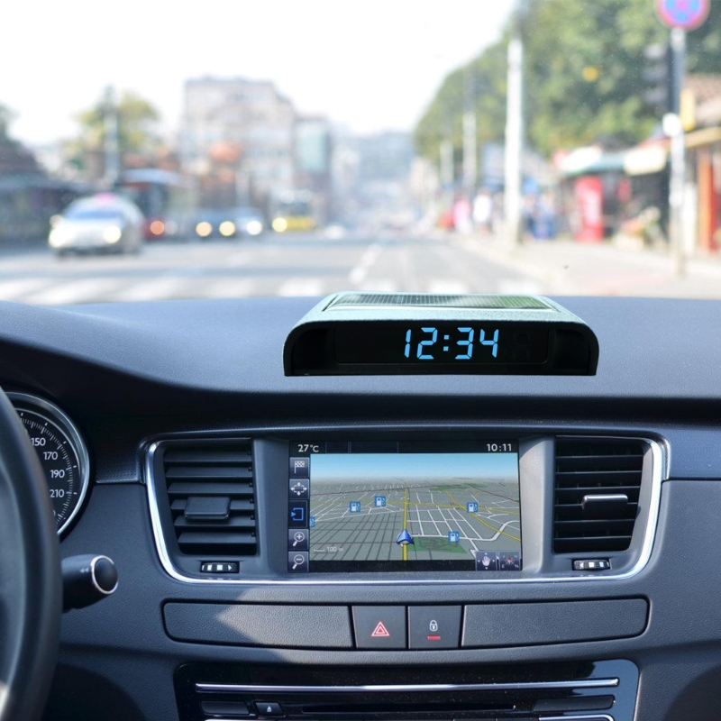 Automobile Solar Powered Clock - Solar Powered Watch ulasan dan harga