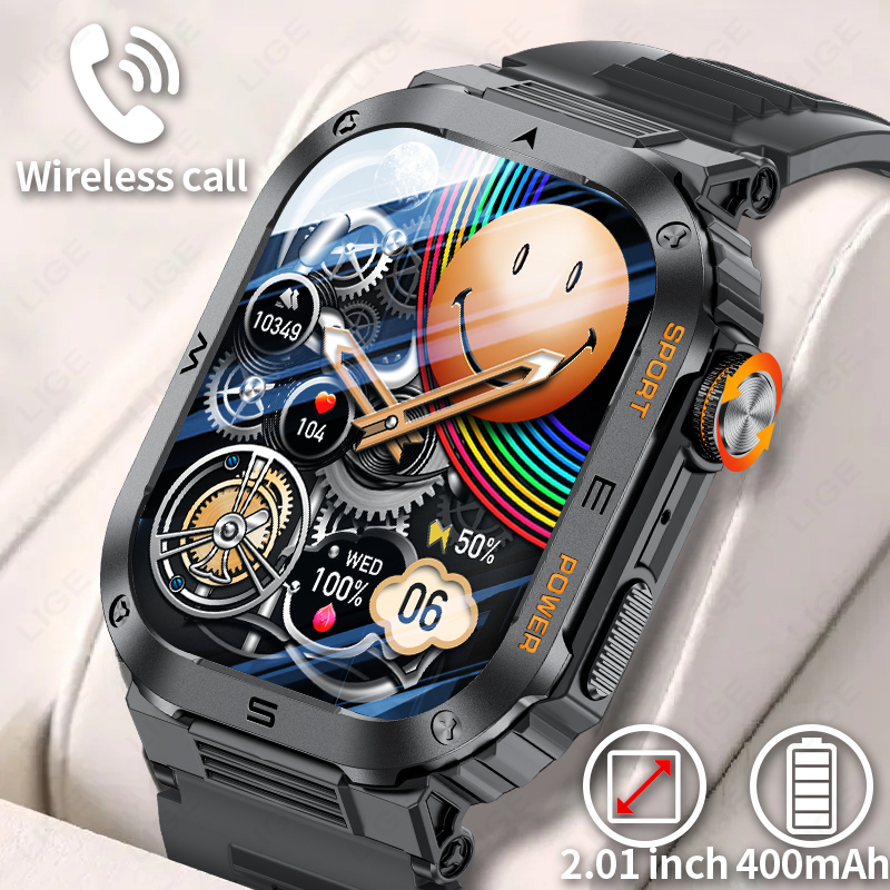 Military Smart Watch for Men w - Smartwatch Iphone Watch For Men ulasan dan harga
