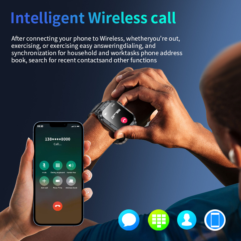 Military Smart Watch for Men w - Smartwatch Iphone Watch For Men ulasan dan harga