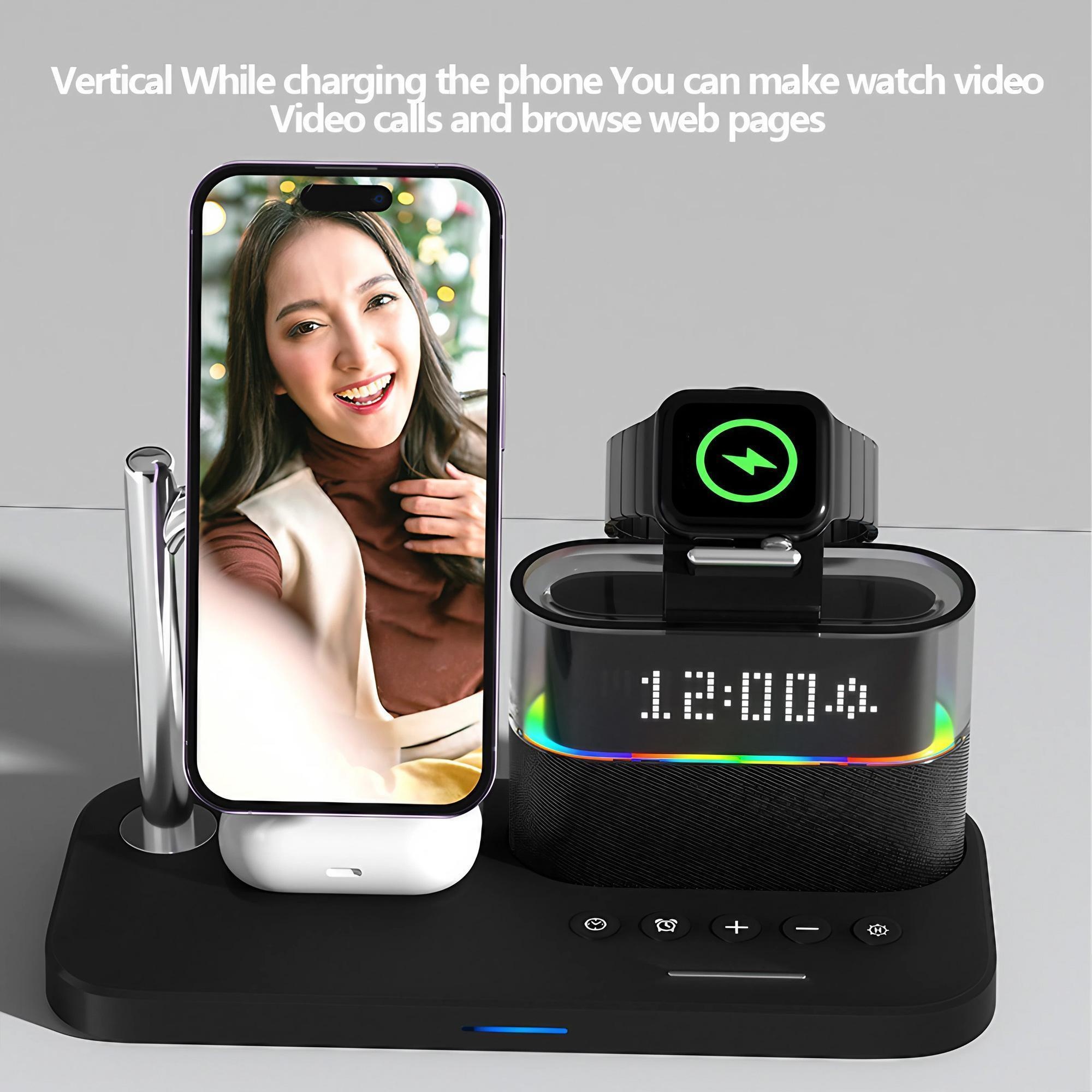 15W Fast Wireless Charger 3 in - Watch 7 Smartwatch Iphone ulasan dan harga