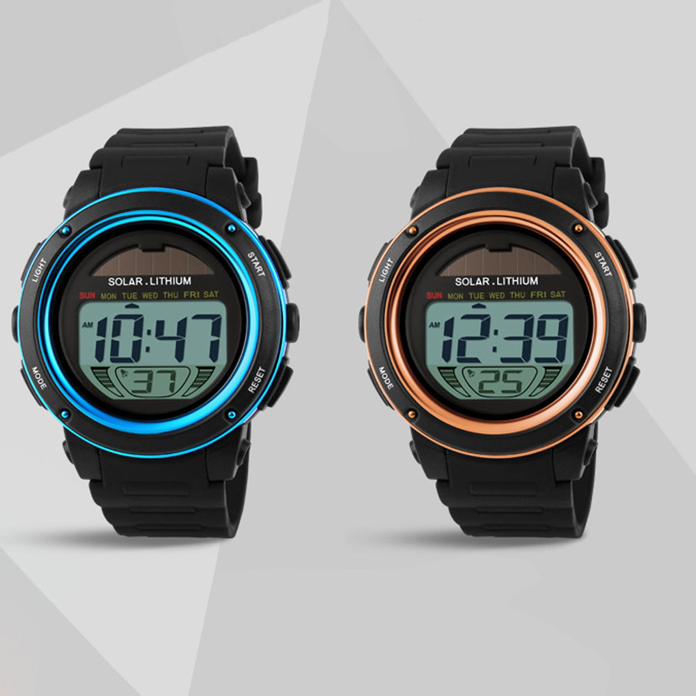 Solar Powered Digital Men Wome - Solar Powered Watch ulasan dan harga