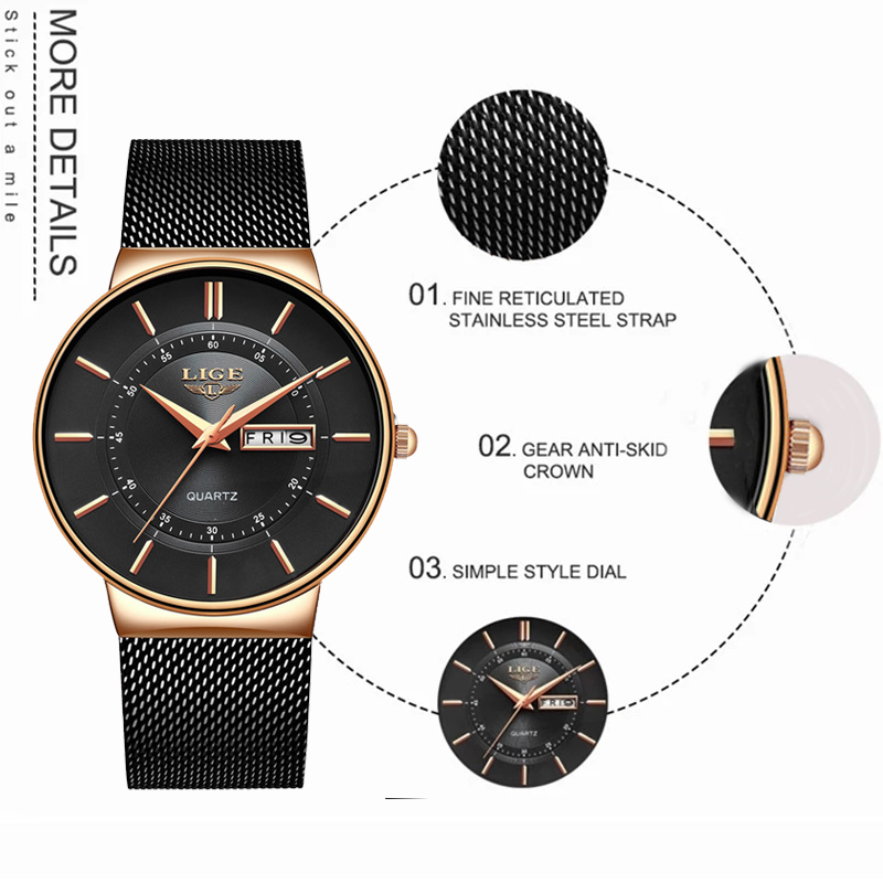 LIGE Women Watches Luxury Bran - Ladies Fashion Watch ulasan dan harga