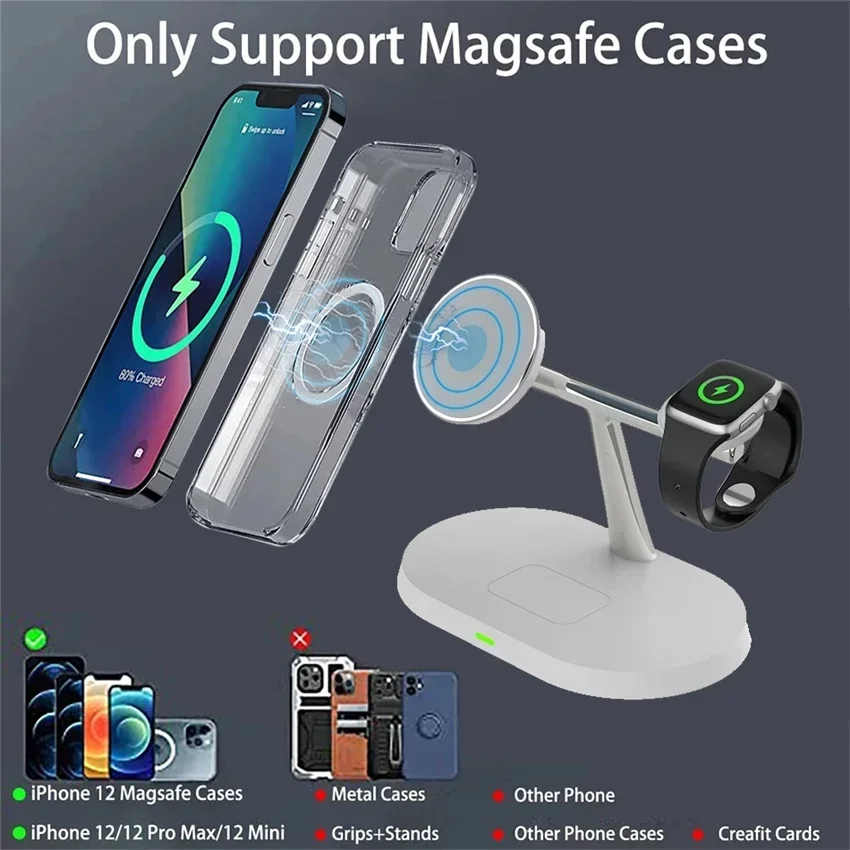 Magnetic Wireless Charger Stan - Watch 7 Smartwatch Iphone ulasan dan harga